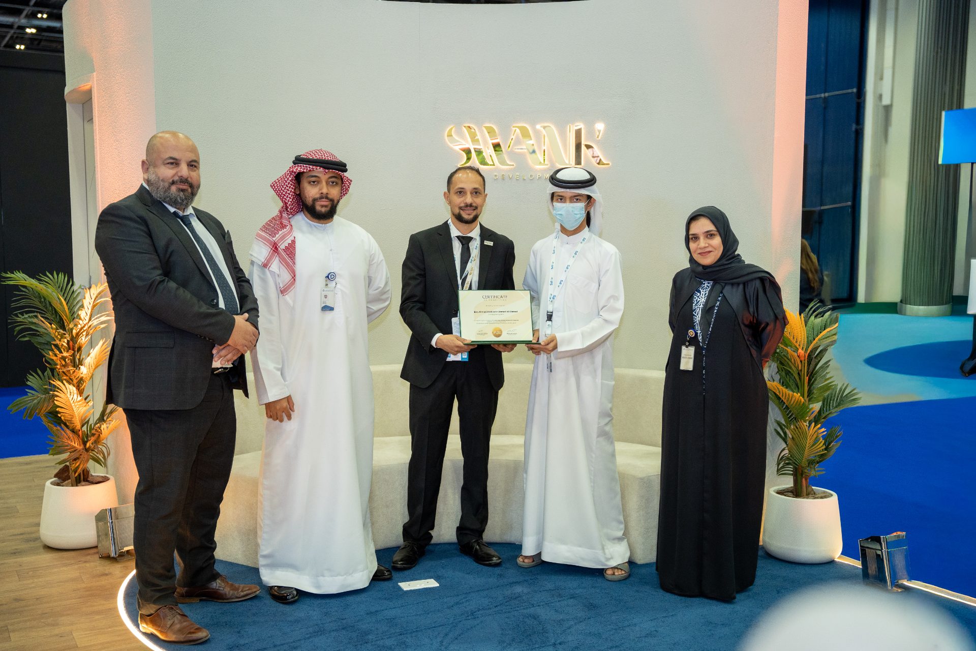 HCT interns graduation ceremony at the Swank Development stand, IPS 2026 Dubai