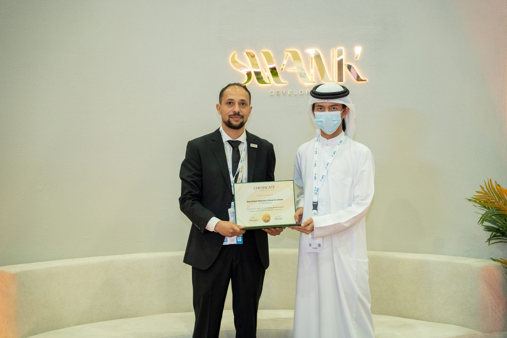 HCT interns graduation ceremony at the Swank Development stand, IPS 2026 Dubai