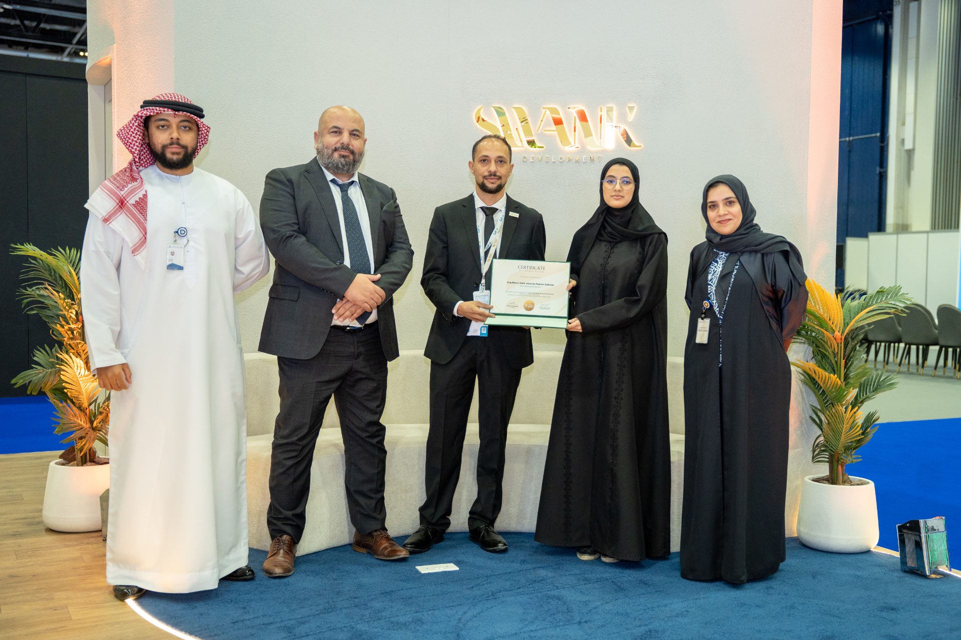HCT interns graduation ceremony at the Swank Development stand, IPS 2026 Dubai