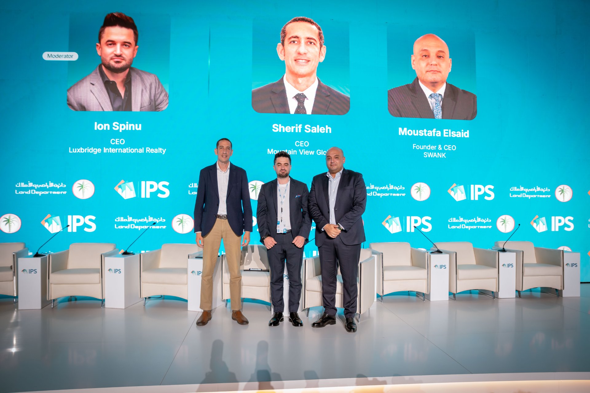 Moustafa Elsaid, Founder and CEO of Swank Development, on the IPS 2026 panel in Dubai