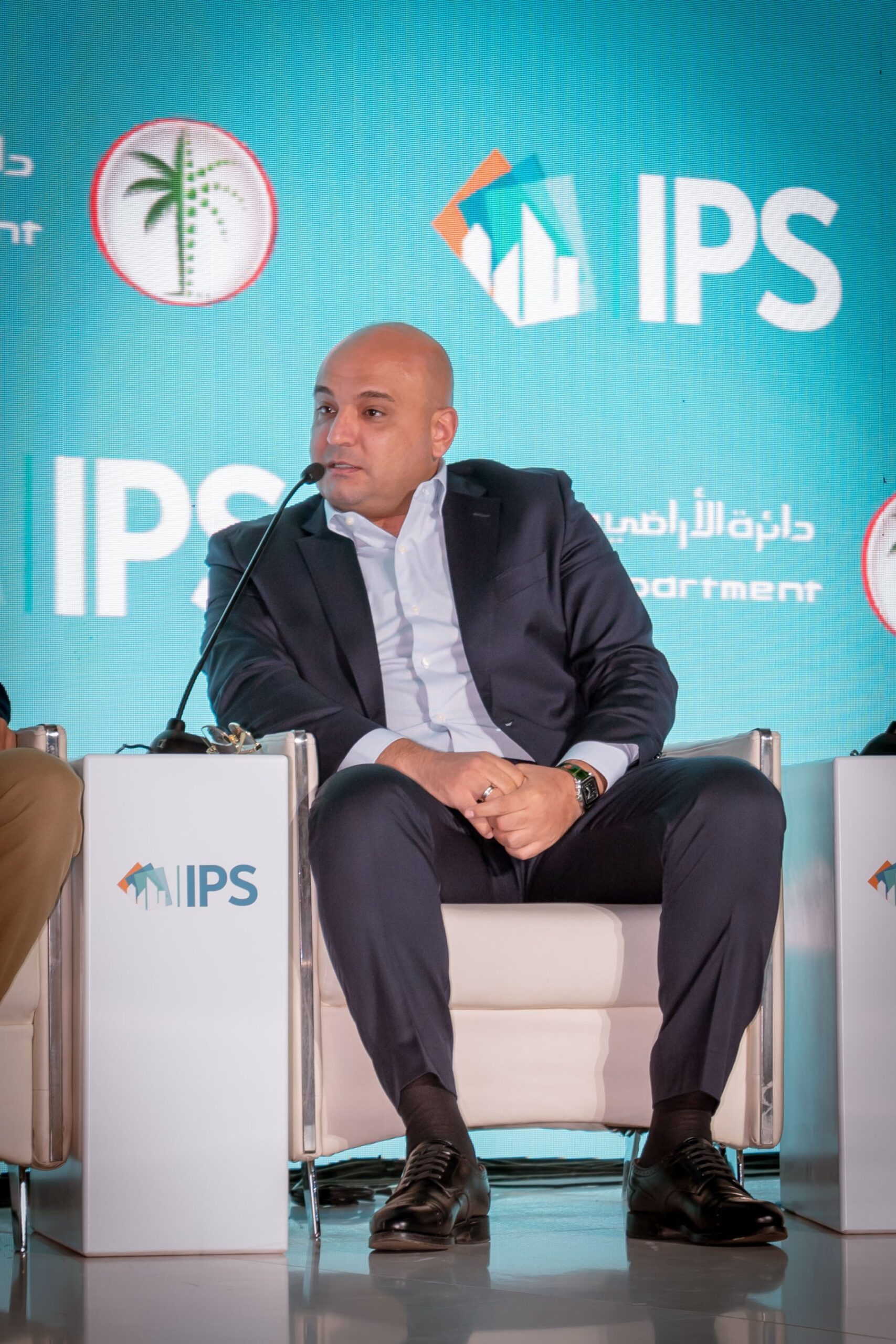 Moustafa Elsaid, Founder and CEO of Swank Development, on the IPS 2026 panel in Dubai